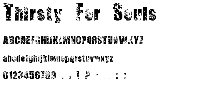 Thirsty for Souls font